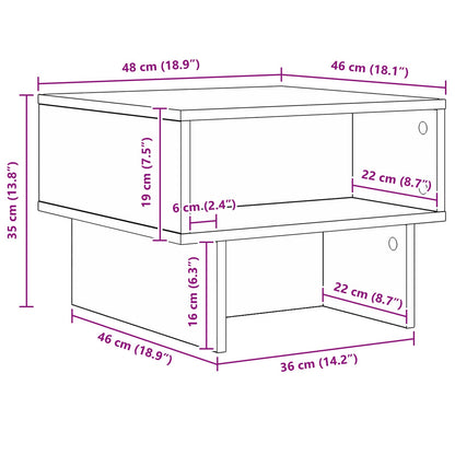 Tavolino da salotto Legno vecchio 48 x 46 x 35 cm | homemem39
