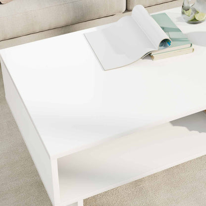 Tavolino da salotto Bianco 100 x 46 x 35 cm Legno multistrato