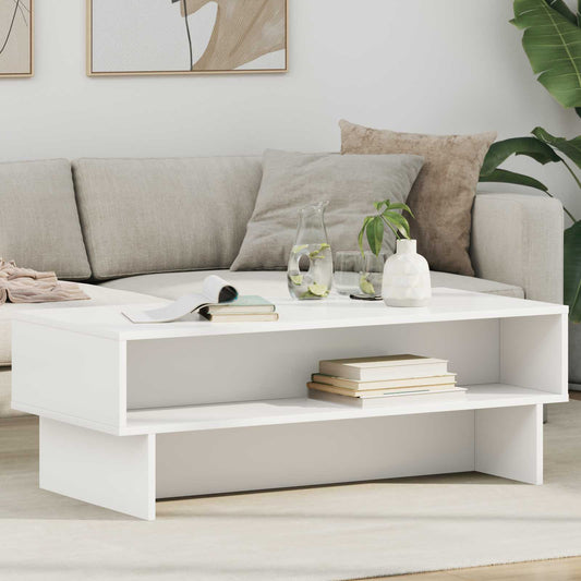 Tavolino da salotto Bianco 100 x 46 x 35 cm Legno multistrato