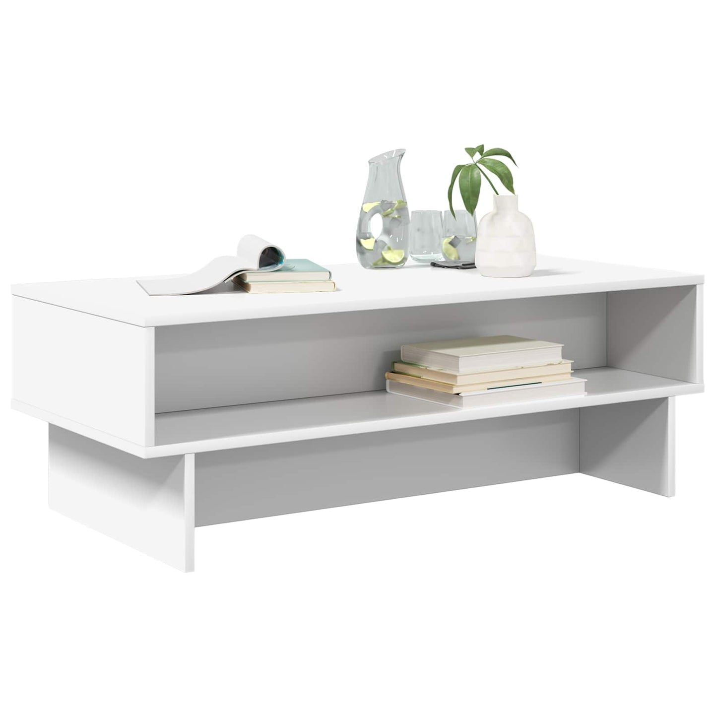 Tavolino da salotto Bianco 100 x 46 x 35 cm Legno multistrato