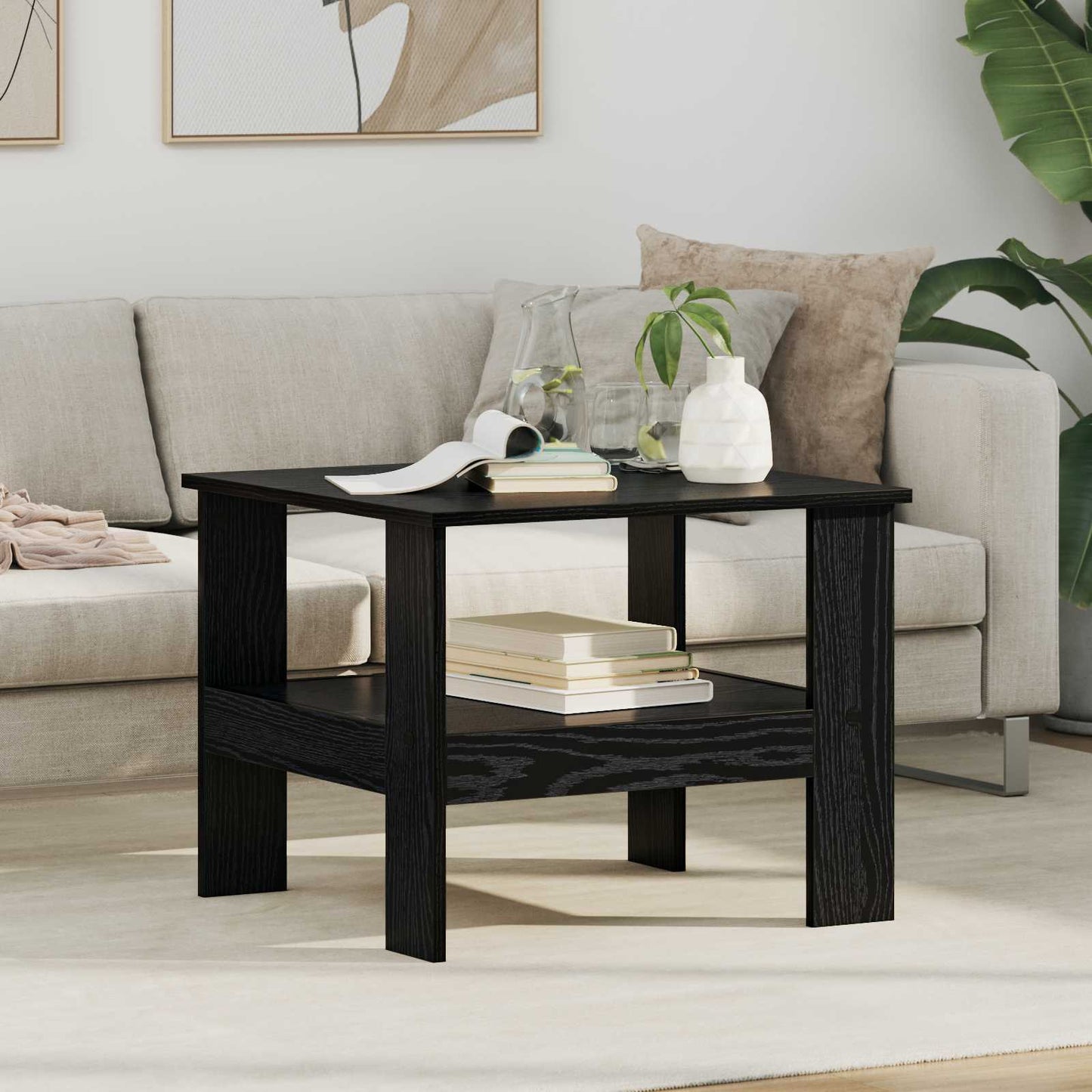 Tavolino da salotto Rovere Nero 57 x 55 x 45 cm