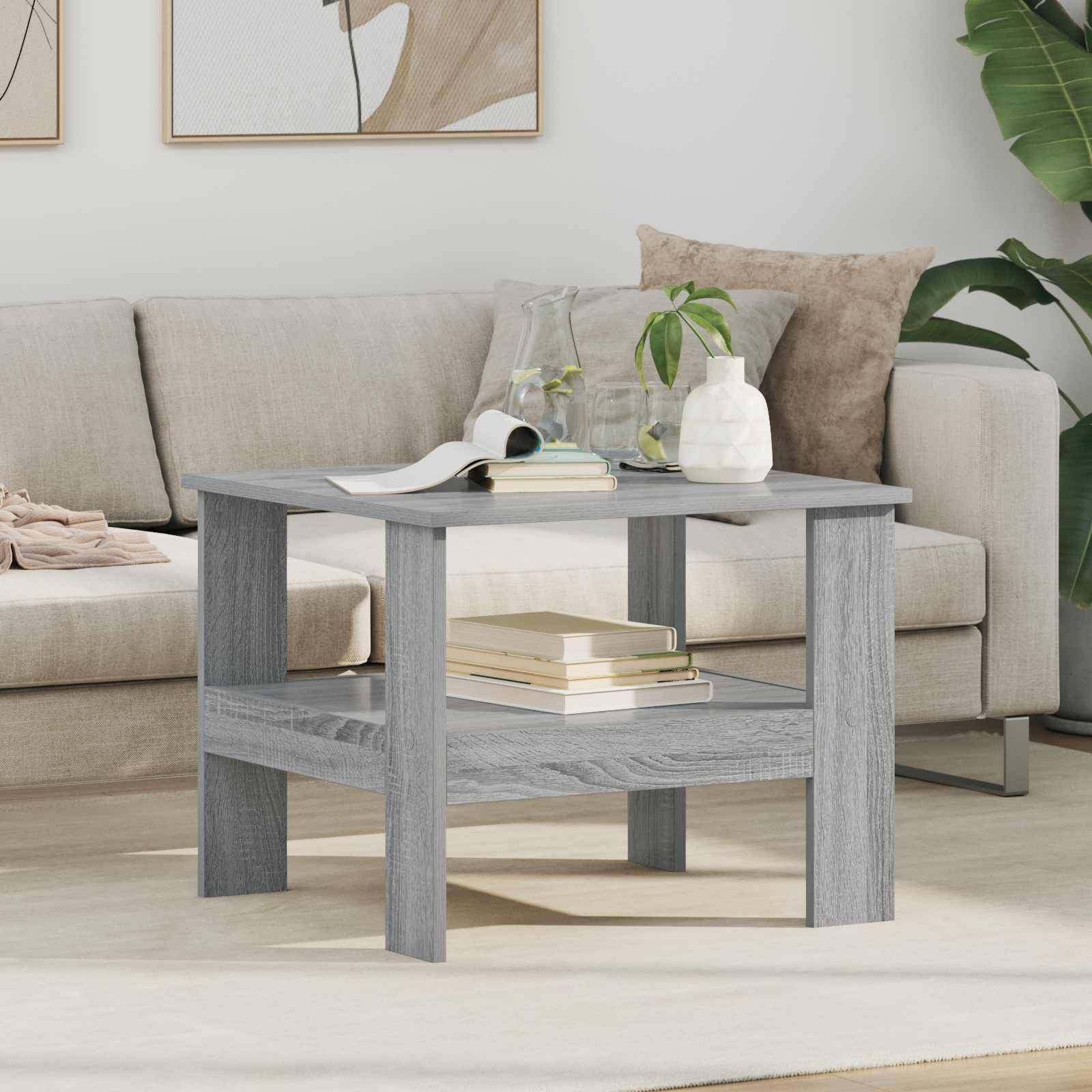 Tavolino da salotto Grigio Sonoma 57 x 55 x 45 cm | homemem39
