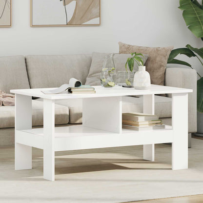 Tavolino da salotto Bianco 90 x 50 x 45 cm Legno multistrato | homemem39