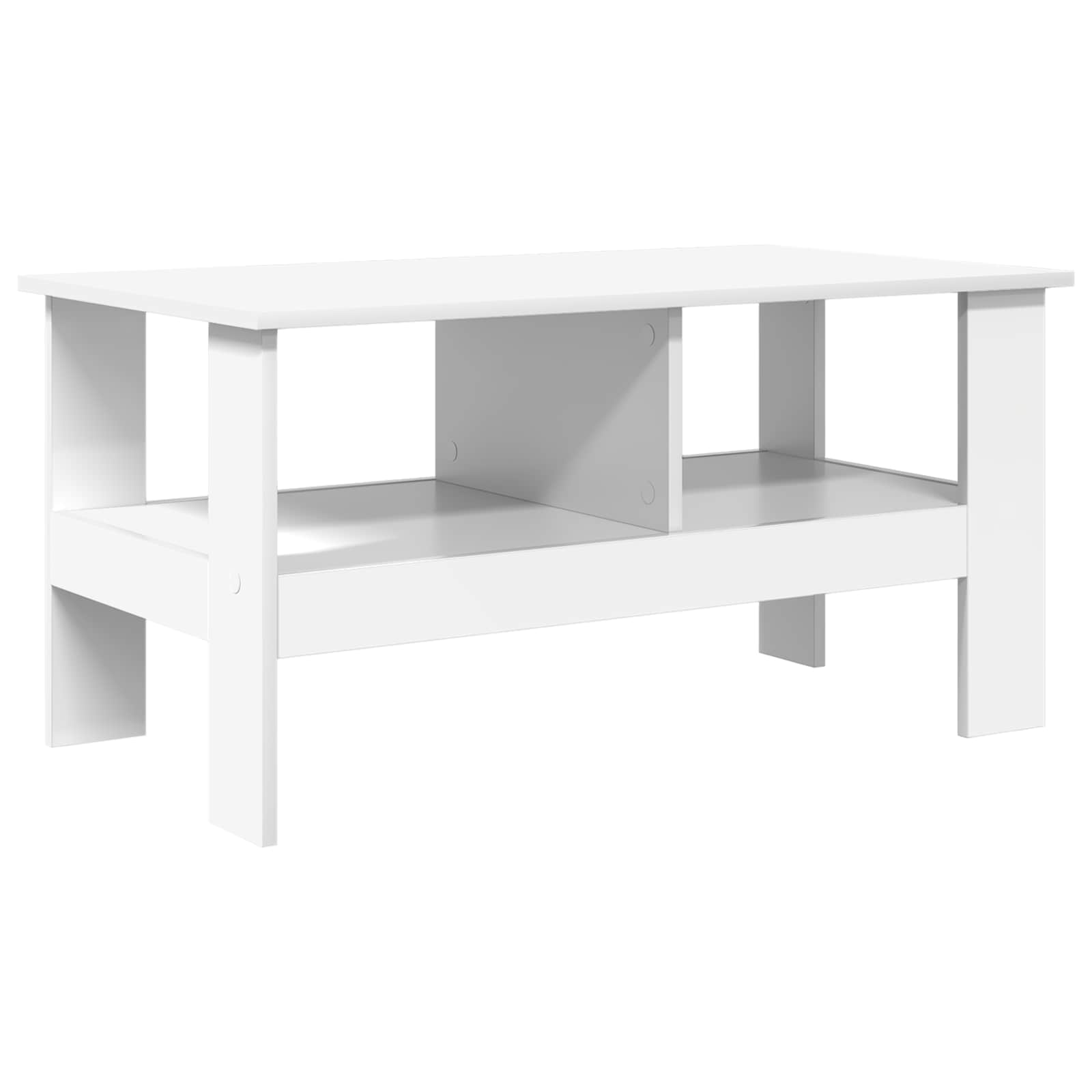 Tavolino da salotto Bianco 90 x 50 x 45 cm Legno multistrato | homemem39