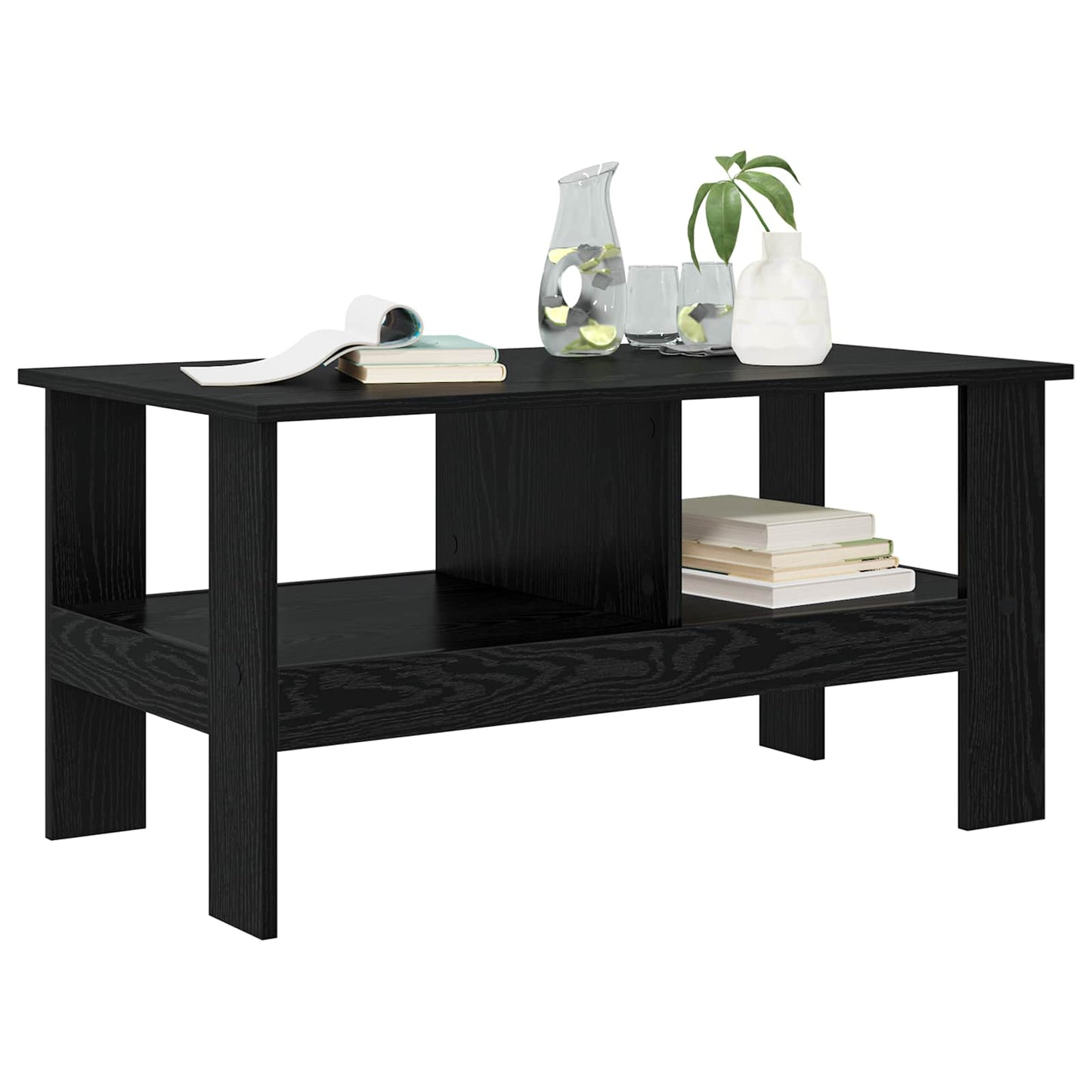 Tavolino da salotto Rovere Nero 90 x 50 x 45 cm