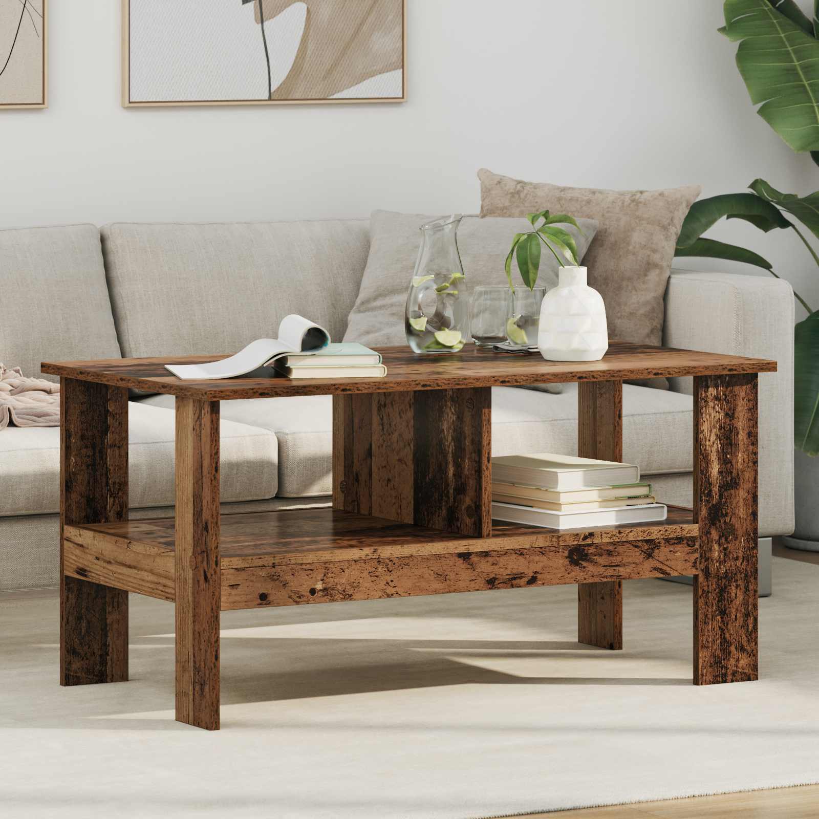 Tavolino da salotto Legno vecchio 90 x 50 x 45 cm | homemem39