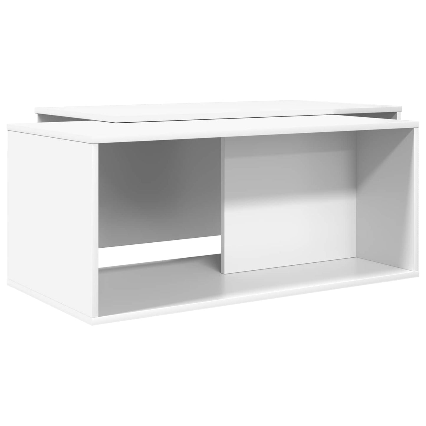 Set di Tavolini da Caffè 2 pcs Bianco Legno multistrato | homemem39