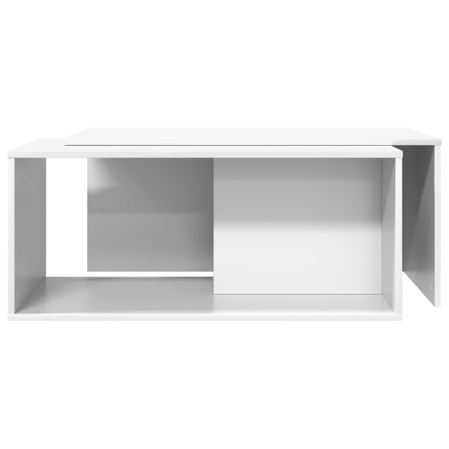 Set di Tavolini da Caffè 2 pcs Bianco Legno multistrato | homemem39