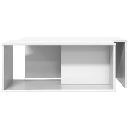 Set di Tavolini da Caffè 2 pcs Bianco Legno multistrato | homemem39