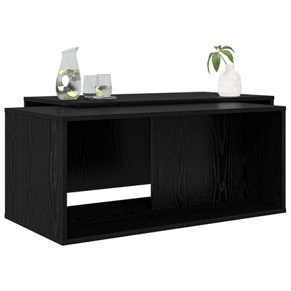 Set di Tavolini da Caffè 2 pcs Rovere Nero Legno multistrato | homemem39
