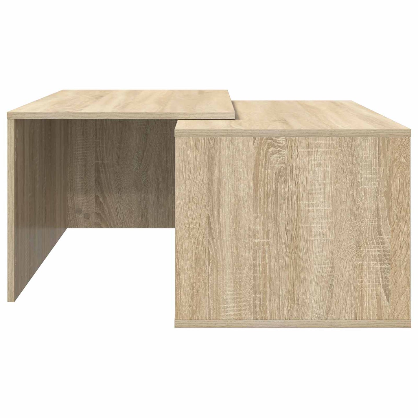 Set di Tavolini da Caffè 2 pcs Rovere Sonoma Legno multistrato | homemem39