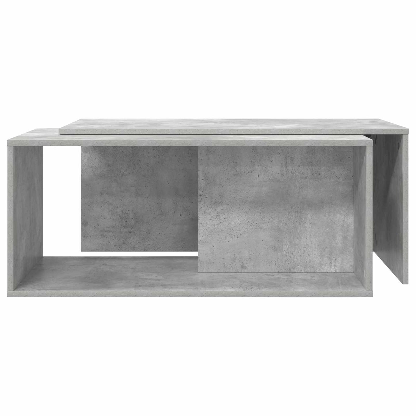 Set di Tavolini da Caffè 2 pcs Grigio cemento Legno multistrato | homemem39