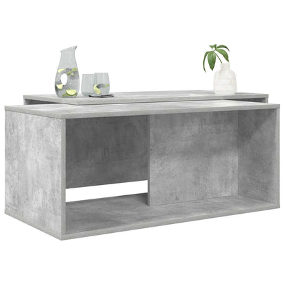 Set di Tavolini da Caffè 2 pcs Grigio cemento Legno multistrato | homemem39