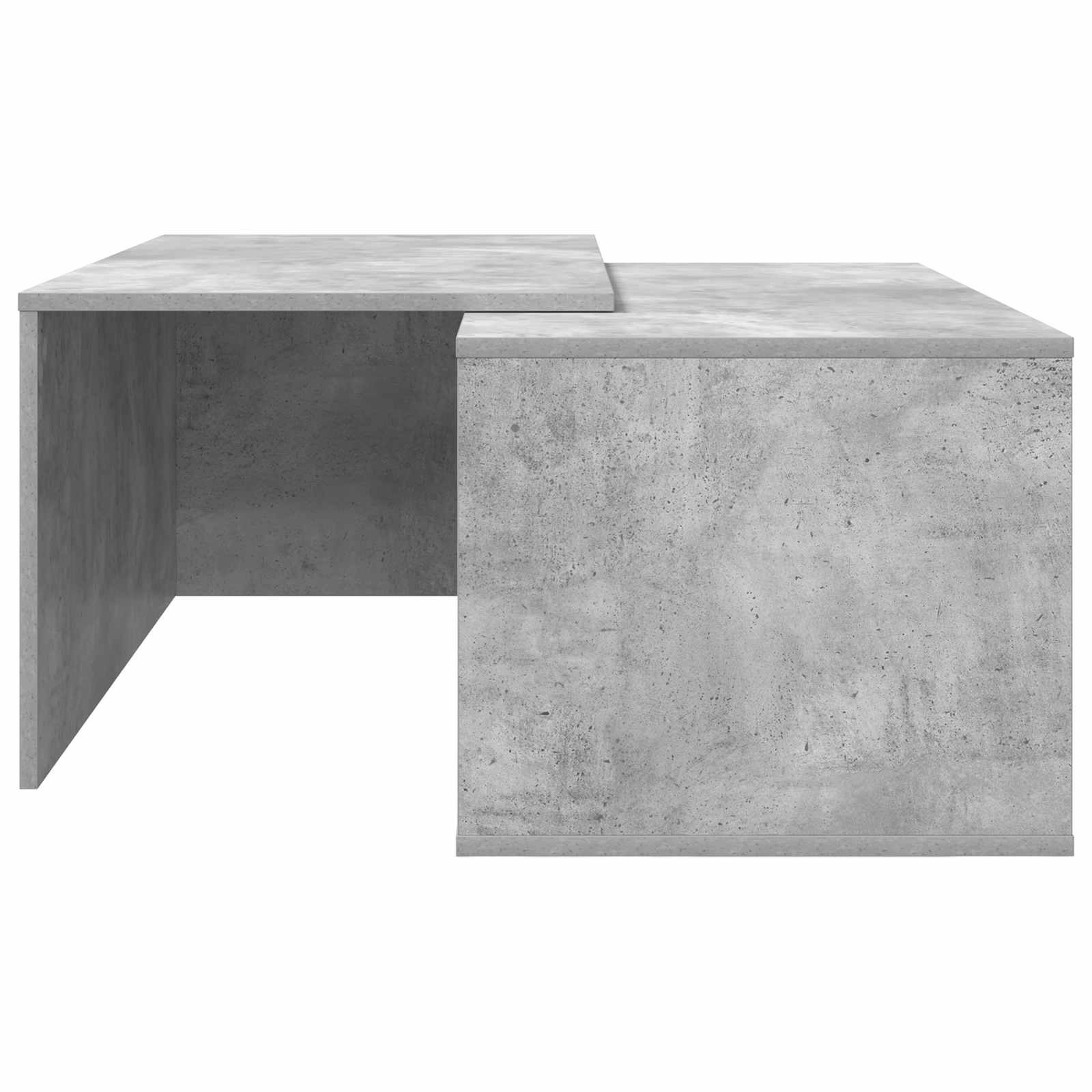 Set di Tavolini da Caffè 2 pcs Grigio cemento Legno multistrato | homemem39