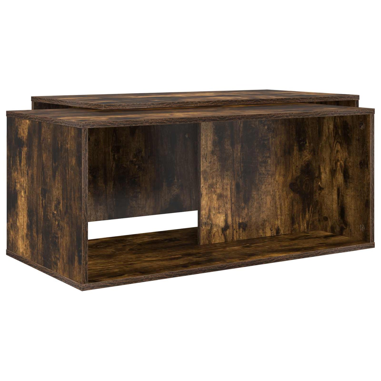 Set di Tavolini da Caffè 2 pcs Rovere fumé Legno multistrato | homemem39