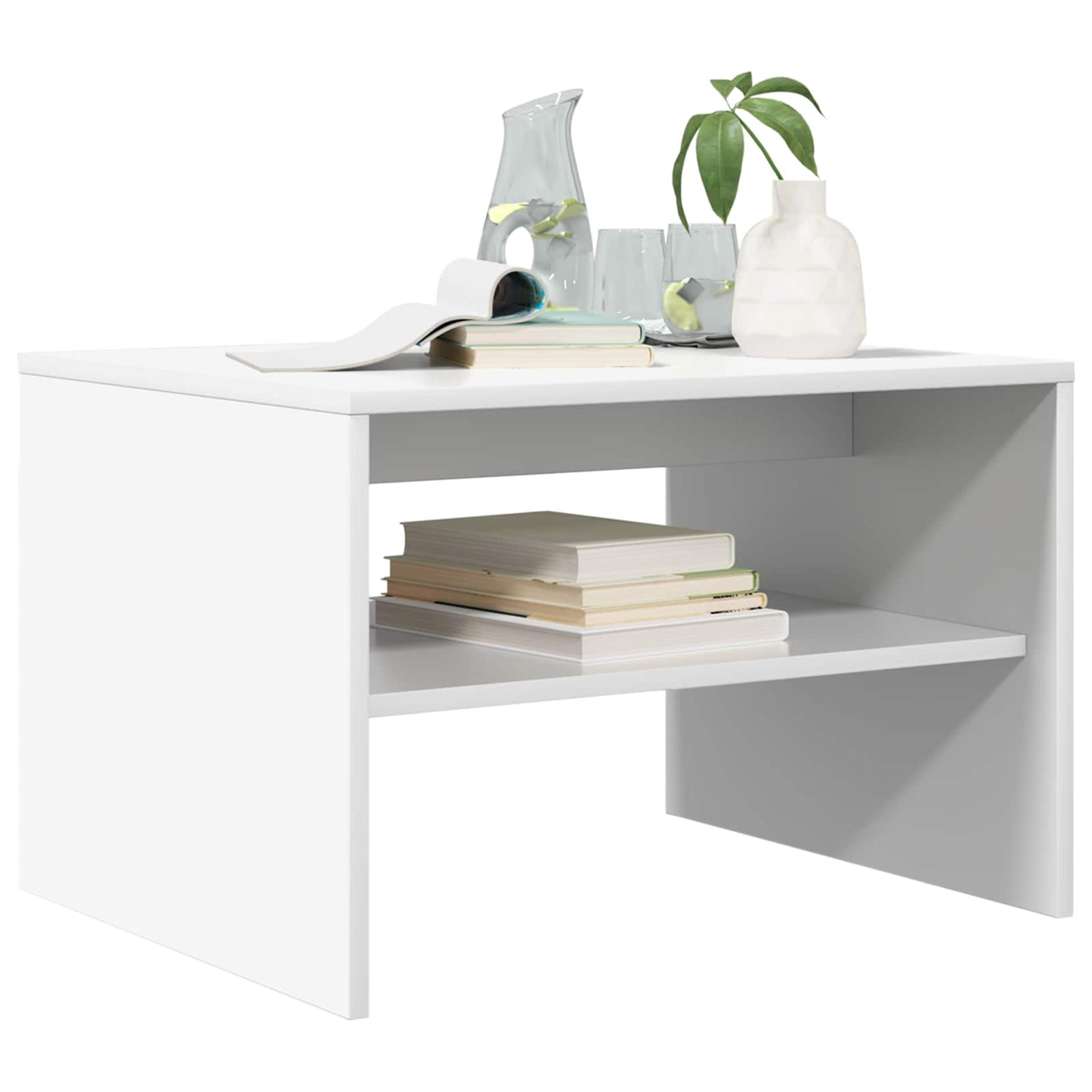 Tavolino da salotto Bianco 60 x 50 x 40 cm Legno multistrato