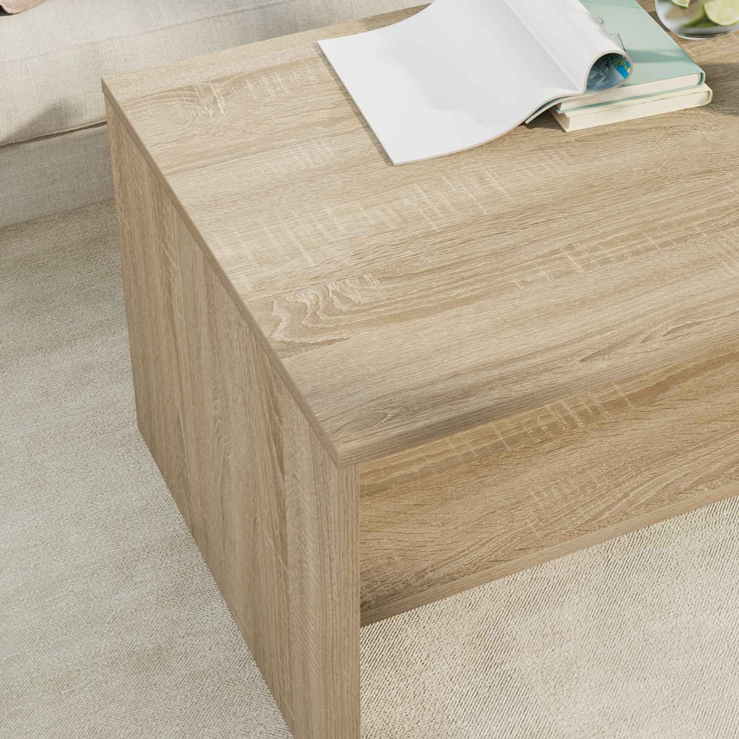 Tavolino da salotto Rovere Sonoma 80 x 50 x 40 cm | homemem39
