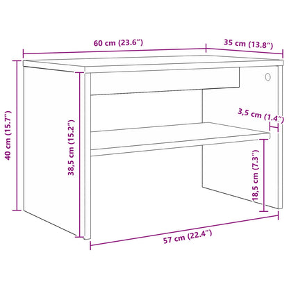 Mobile TV Rovere Sonoma 60 x 35 x 40 cm Legno multistrato