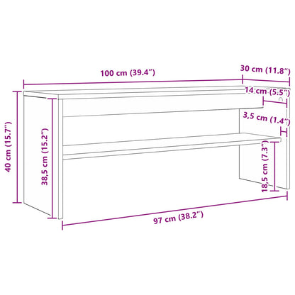 Mobile TV Rovere artigianale 100 x 30 x 40 cm Legno multistrato