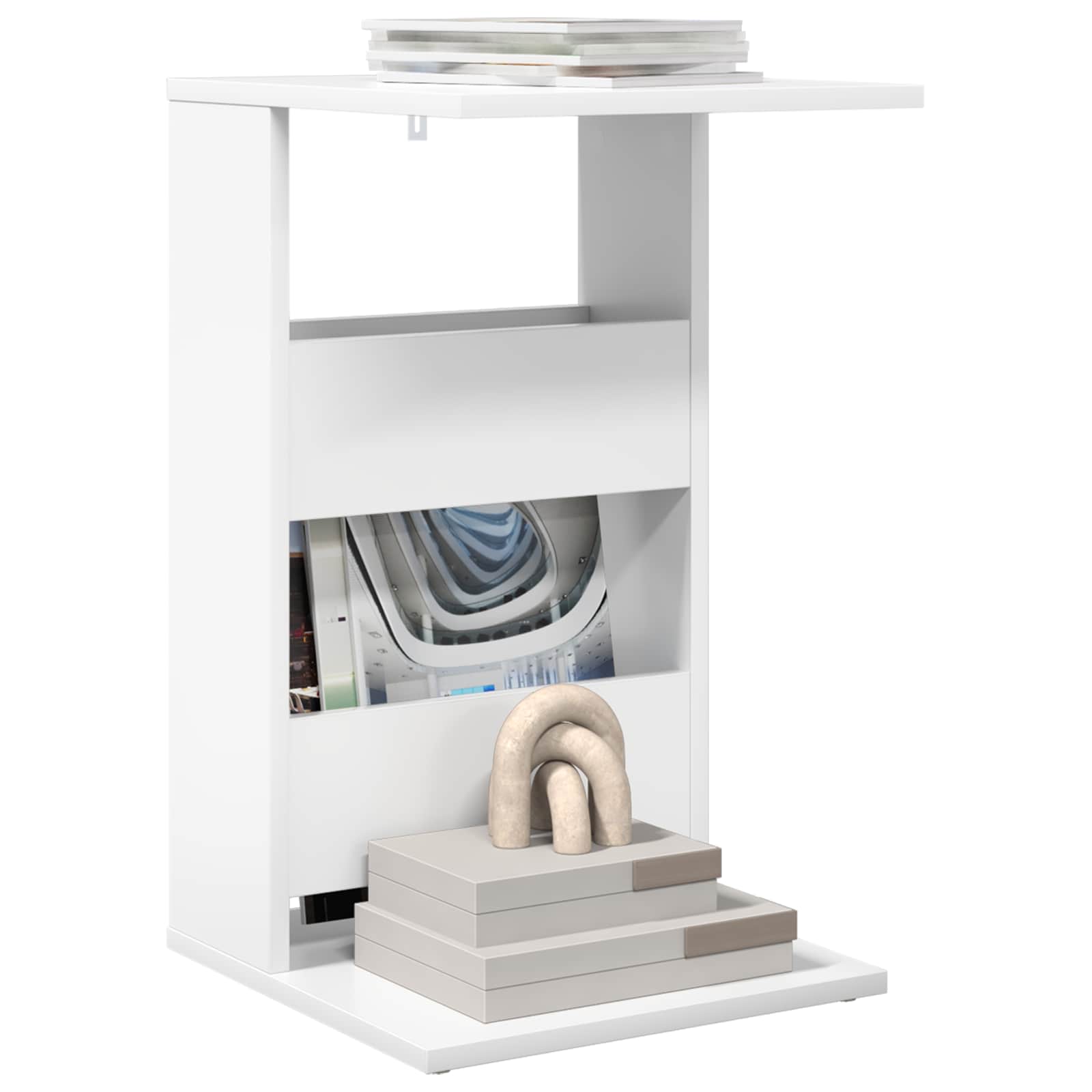 Tavolo laterale Bianco 40 x 35 x 60,5 cm Legno multistrato - homemem39