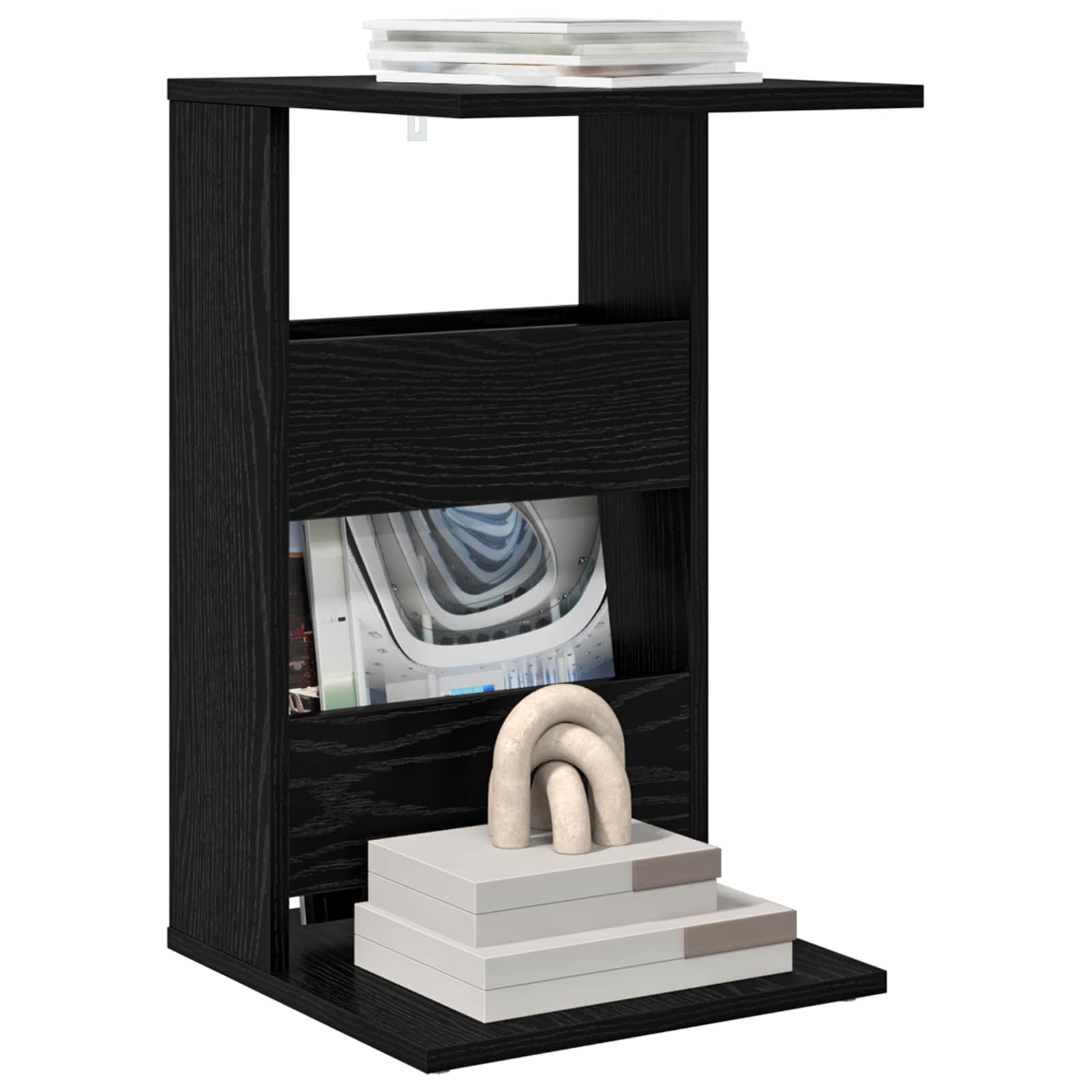 Tavolo laterale Rovere Nero 40 x 35 x 60,5 cm Legno multistrato - homemem39