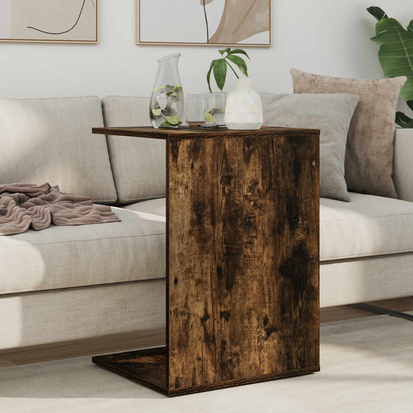 Tavolo laterale Rovere fumé 45 x 40 x 62,5 cm Legno multistrato | homemem39