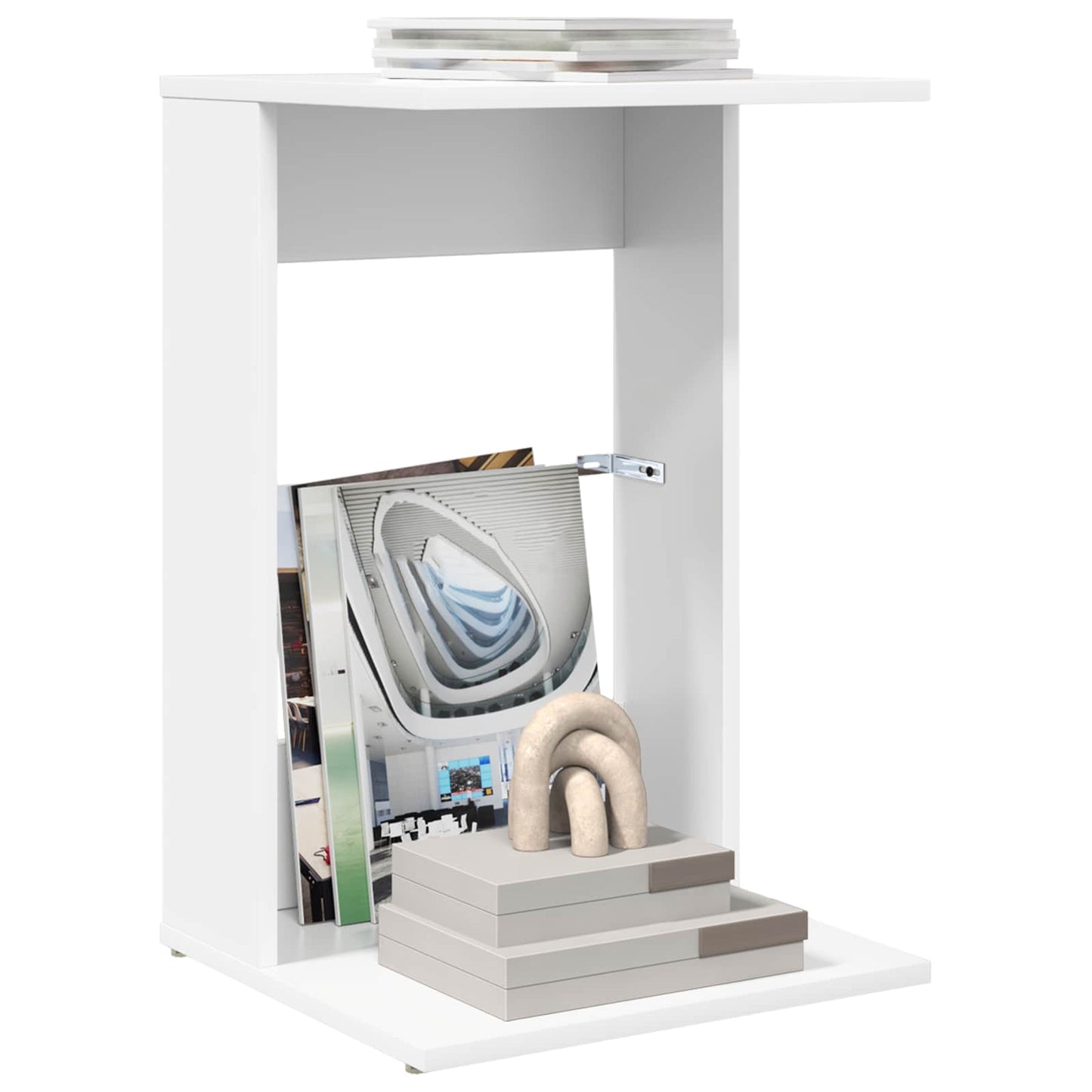 Tavolo laterale Bianco 40 x 38 x 62,5 cm Legno multistrato | homemem39