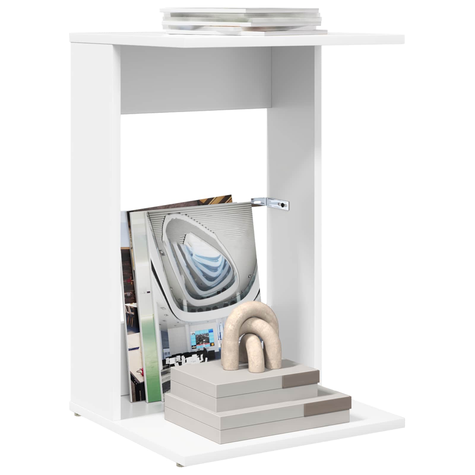 Tavolo laterale Bianco 40 x 38 x 62,5 cm Legno multistrato | homemem39