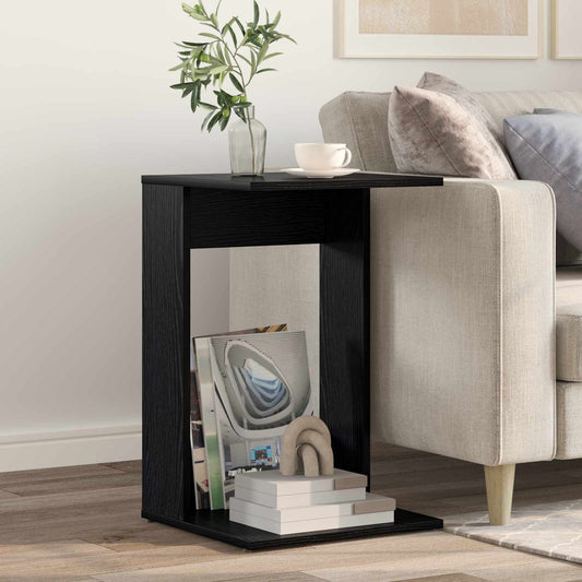 Tavolo laterale Rovere Nero 40 x 38 x 62,5 cm Legno multistrato | homemem39