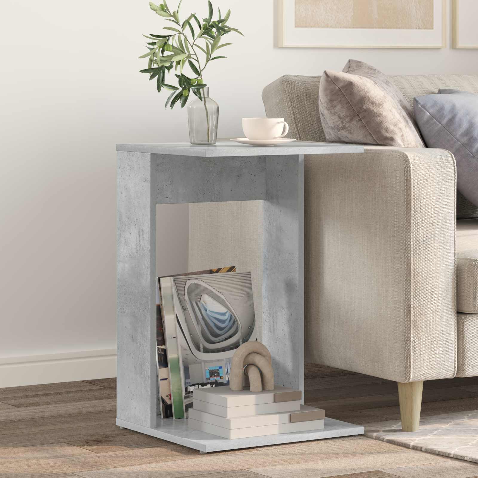 Tavolo laterale Grigio cemento 40 x 38 x 62,5 cm | homemem39