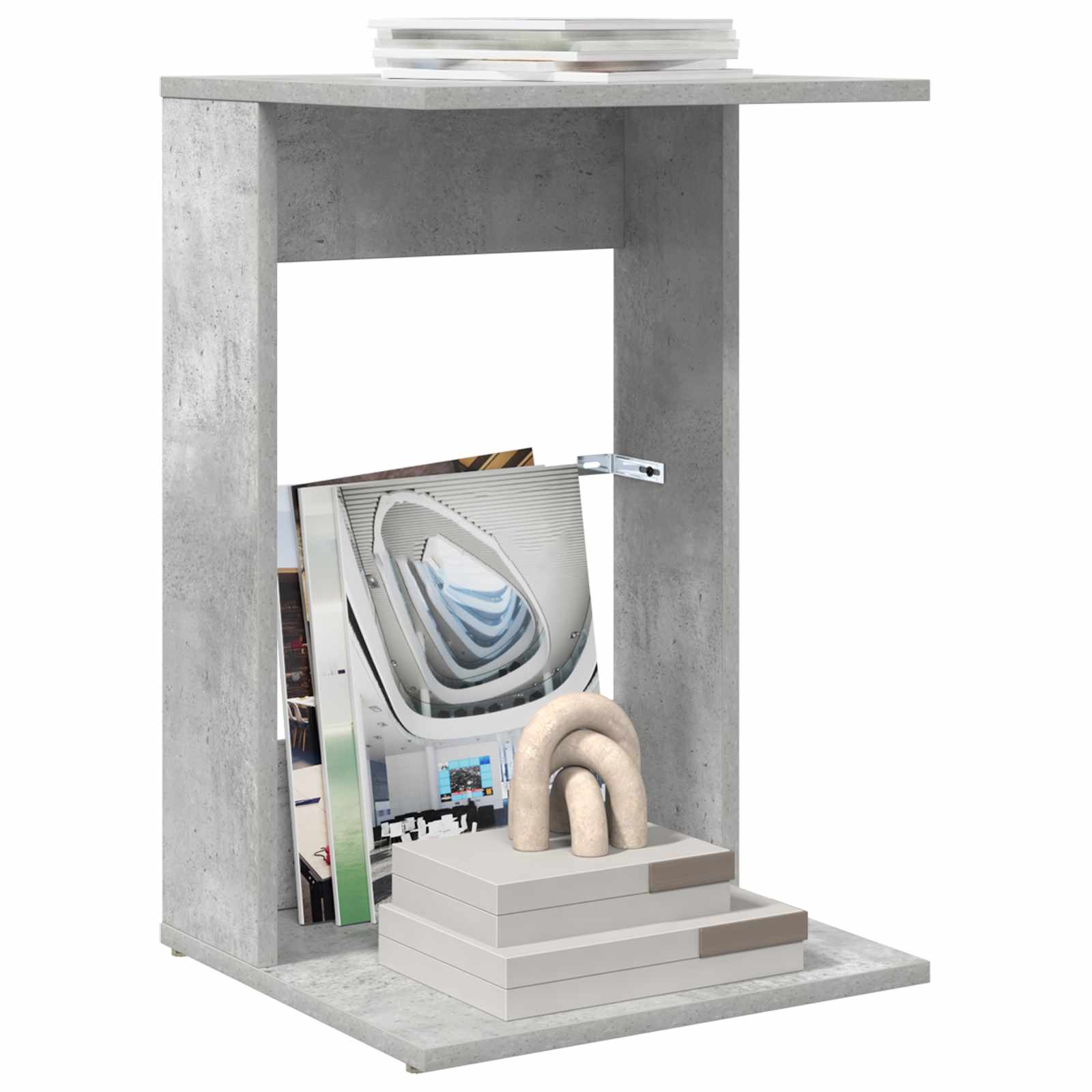 Tavolo laterale Grigio cemento 40 x 38 x 62,5 cm | homemem39