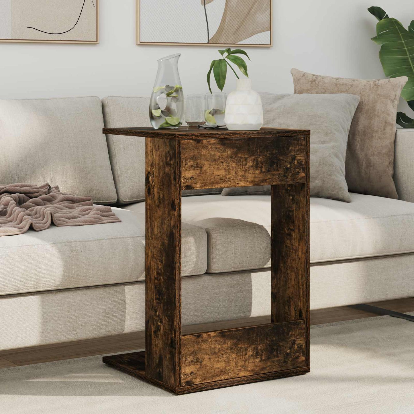 Tavolo laterale Rovere fumé 40 x 38 x 62,5 cm Legno multistrato | homemem39