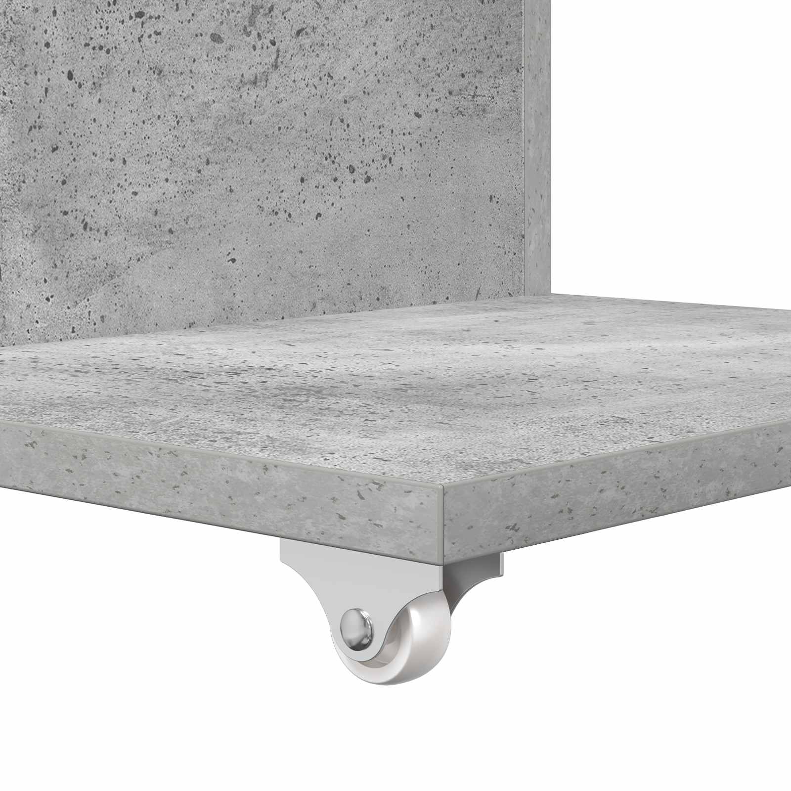 Tavolo laterale con ruota Grigio cemento 40 x 35 x 60 cm | homemem39