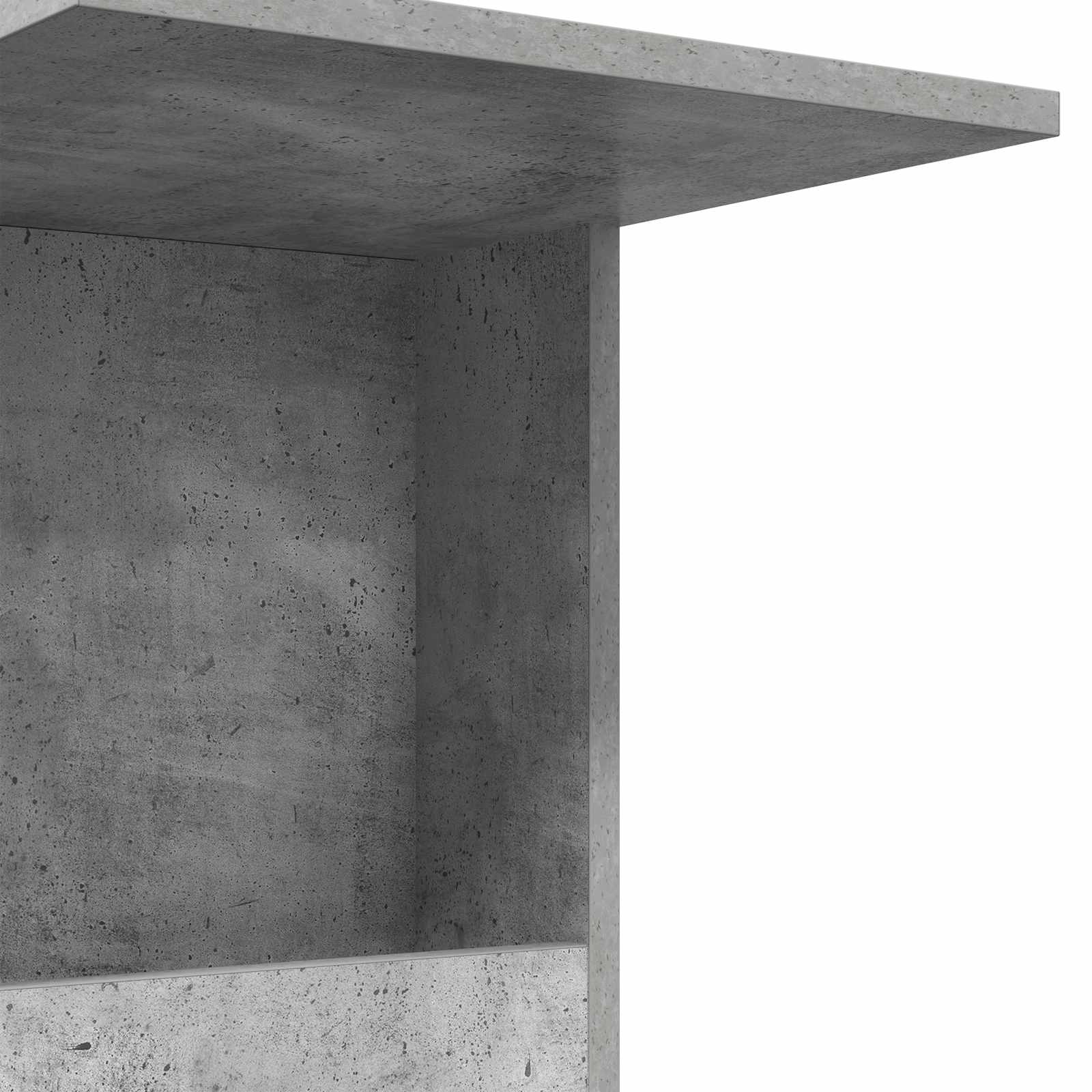 Tavolo laterale con ruota Grigio cemento 40 x 35 x 60 cm | homemem39