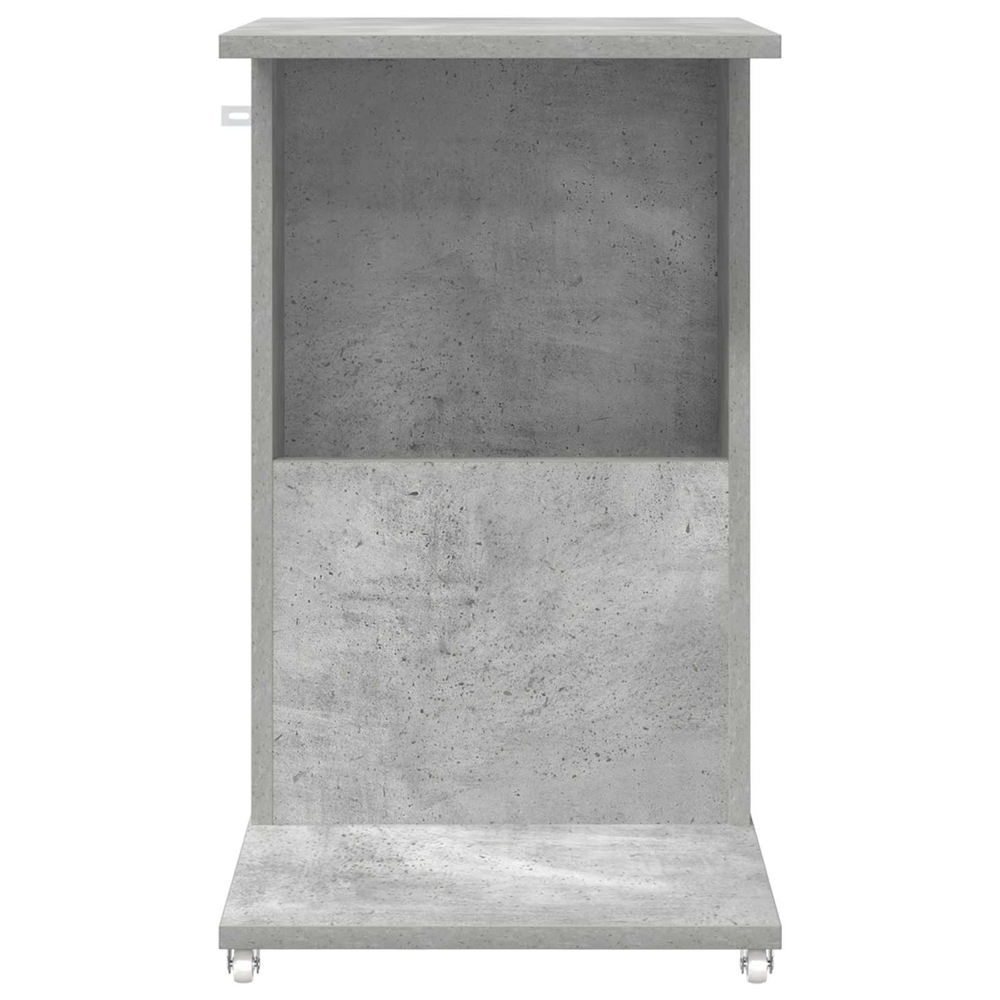 Tavolo laterale con ruota Grigio cemento 40 x 35 x 60 cm | homemem39