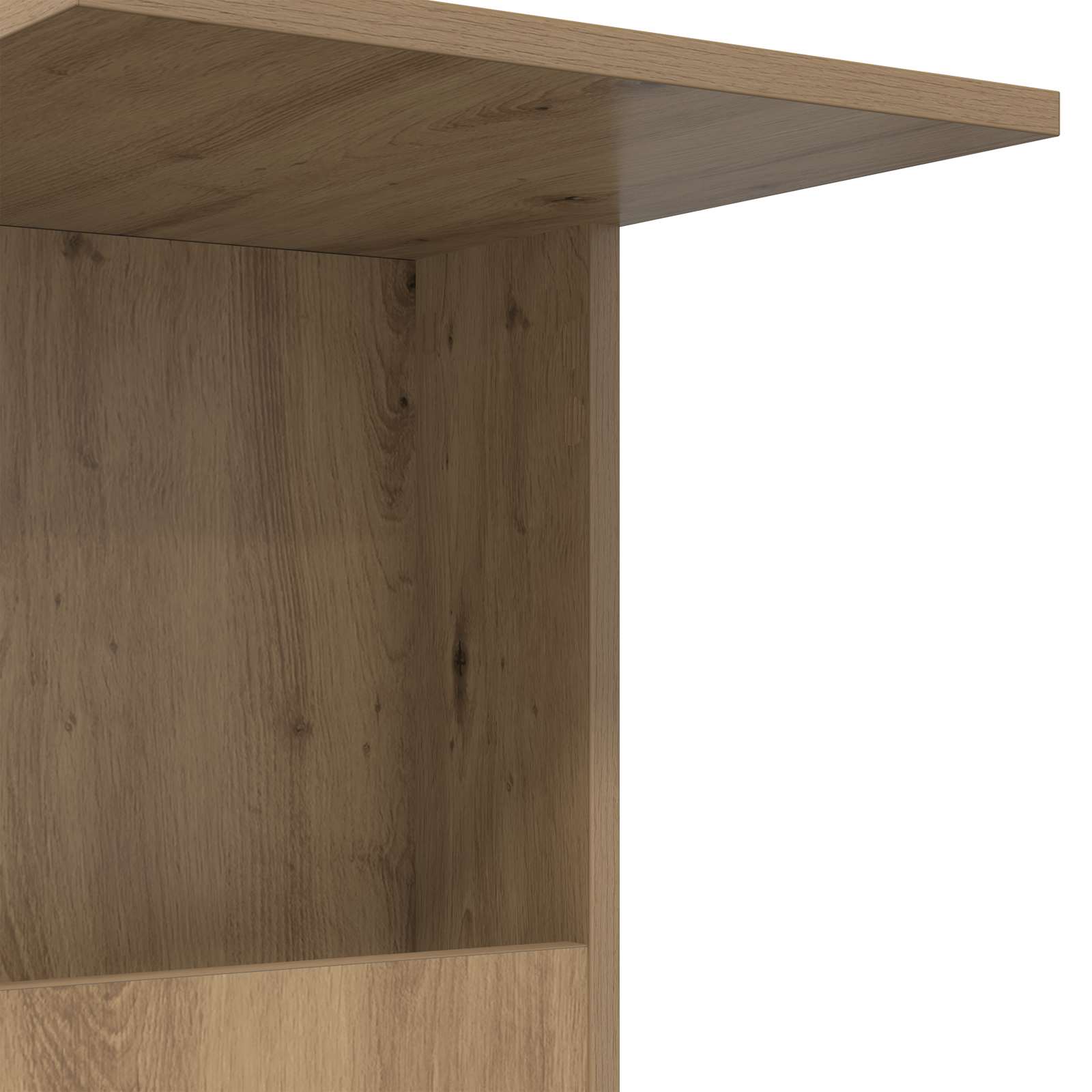 Tavolo laterale con ruota Rovere artigianale 40 x 35 x 60 cm | homemem39