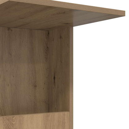 Tavolo laterale con ruota Rovere artigianale 40 x 35 x 60 cm | homemem39