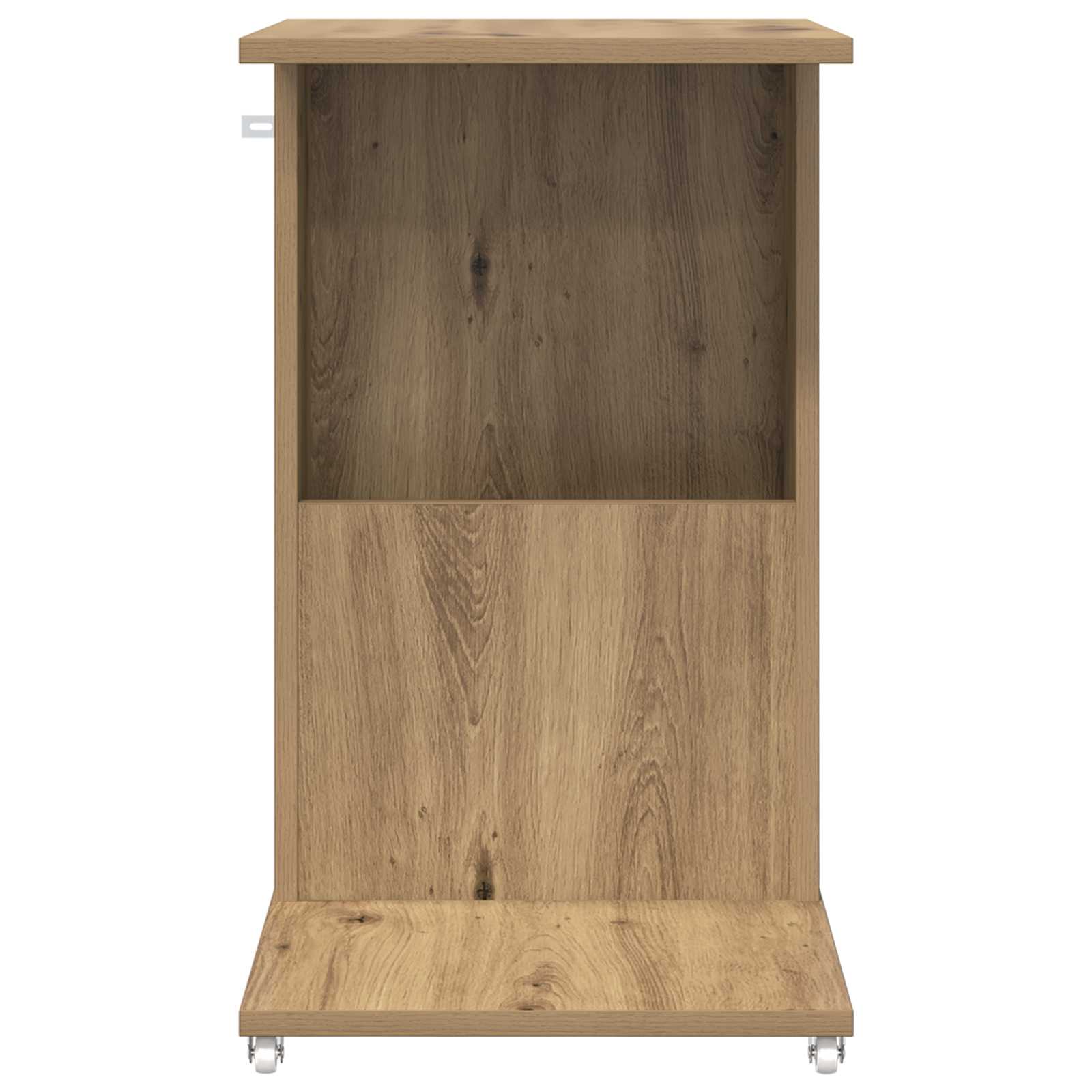 Tavolo laterale con ruota Rovere artigianale 40 x 35 x 60 cm | homemem39