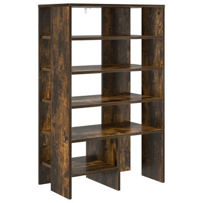 Mobile per scarpe 2 pcs Rovere fumé Legno multistrato