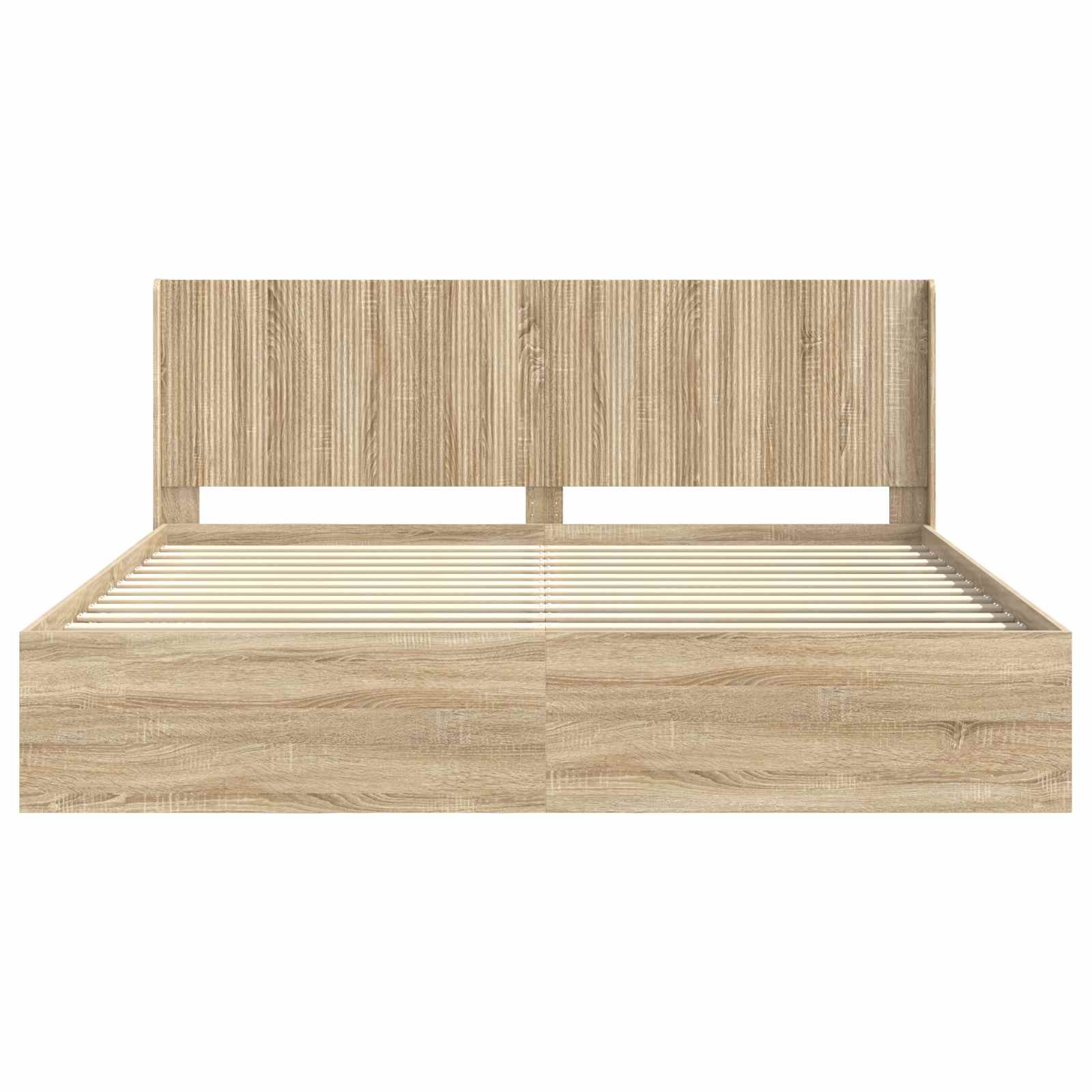 Struttura del letto con stoccaggio e testata Rovere Sonoma | homemem39
