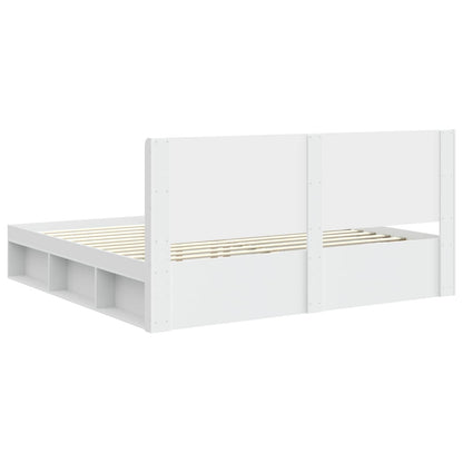 Struttura del letto con stoccaggio e testata 2 pz | homemem39