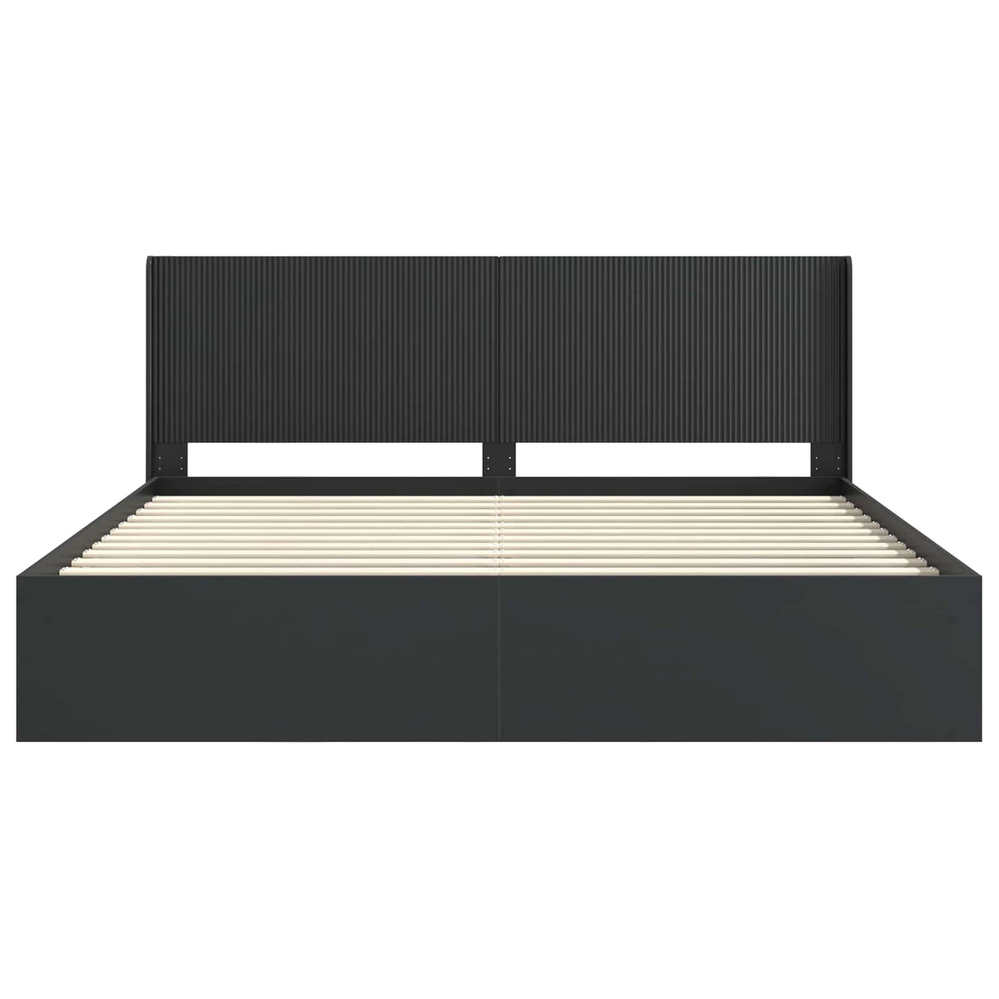 Struttura del letto con stoccaggio e testata Nero 180 x 200 cm | homemem39