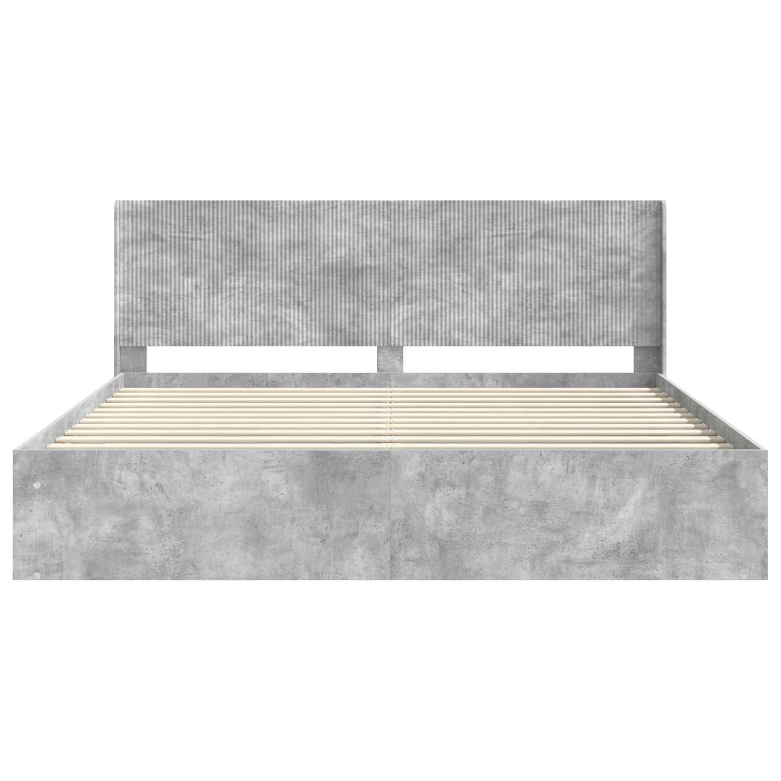 Struttura del letto con stoccaggio e testata Grigio Cemento | homemem39