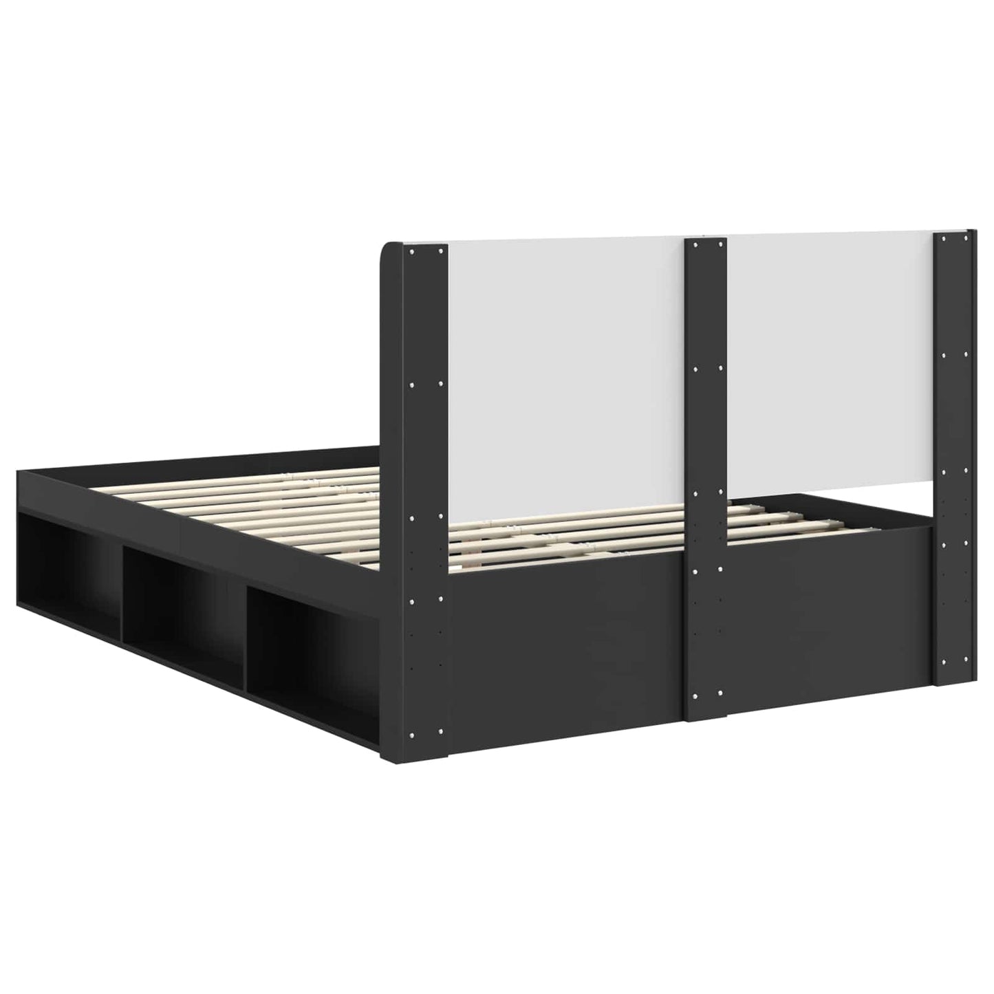 Struttura del letto con stoccaggio e testata 2 pz | homemem39