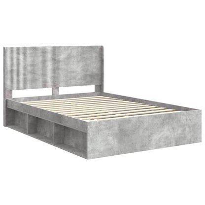 Struttura del letto con stoccaggio e testata Grigio Cemento | homemem39
