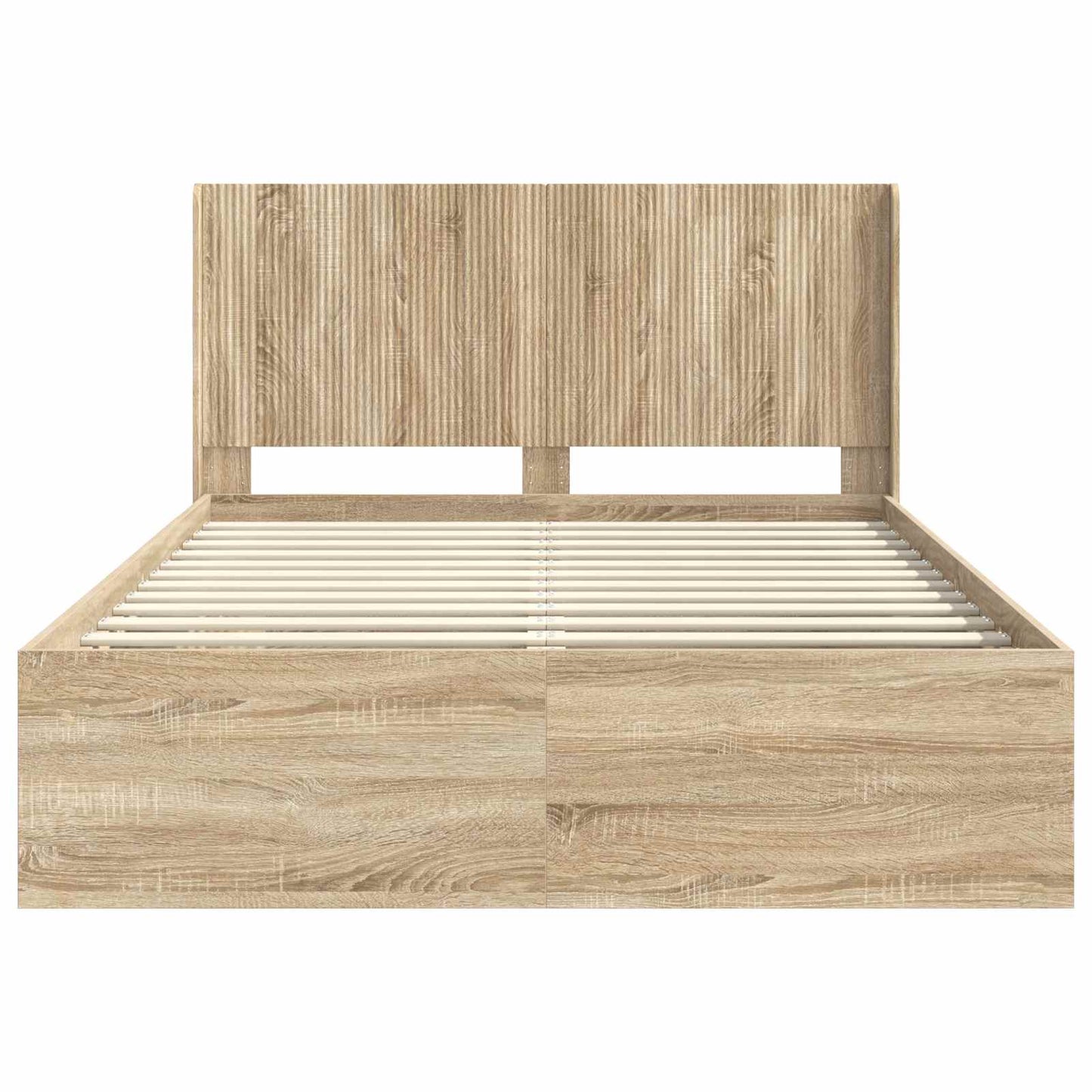 Struttura del letto con stoccaggio e testata 2 pz | homemem39