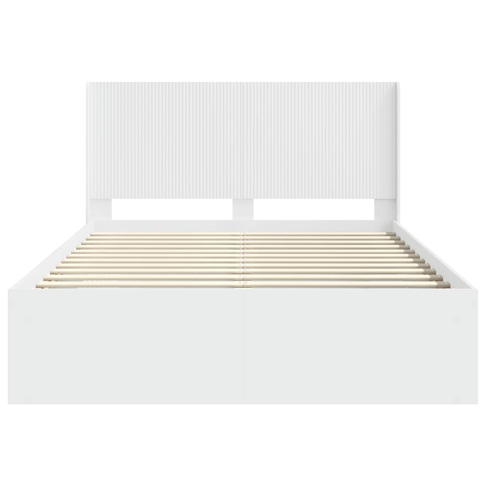 Struttura del letto con stoccaggio e testata Bianco | homemem39