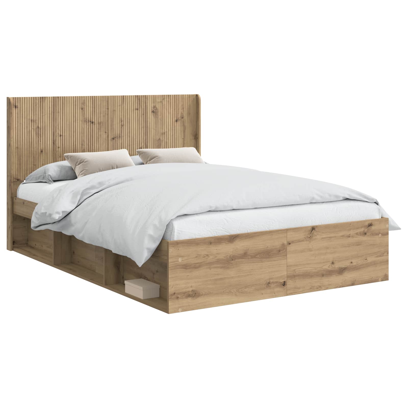 Struttura del letto con stoccaggio e testata Rovere Artigianale | homemem39