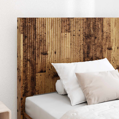 Struttura del letto con stoccaggio e testata Legno antico | homemem39