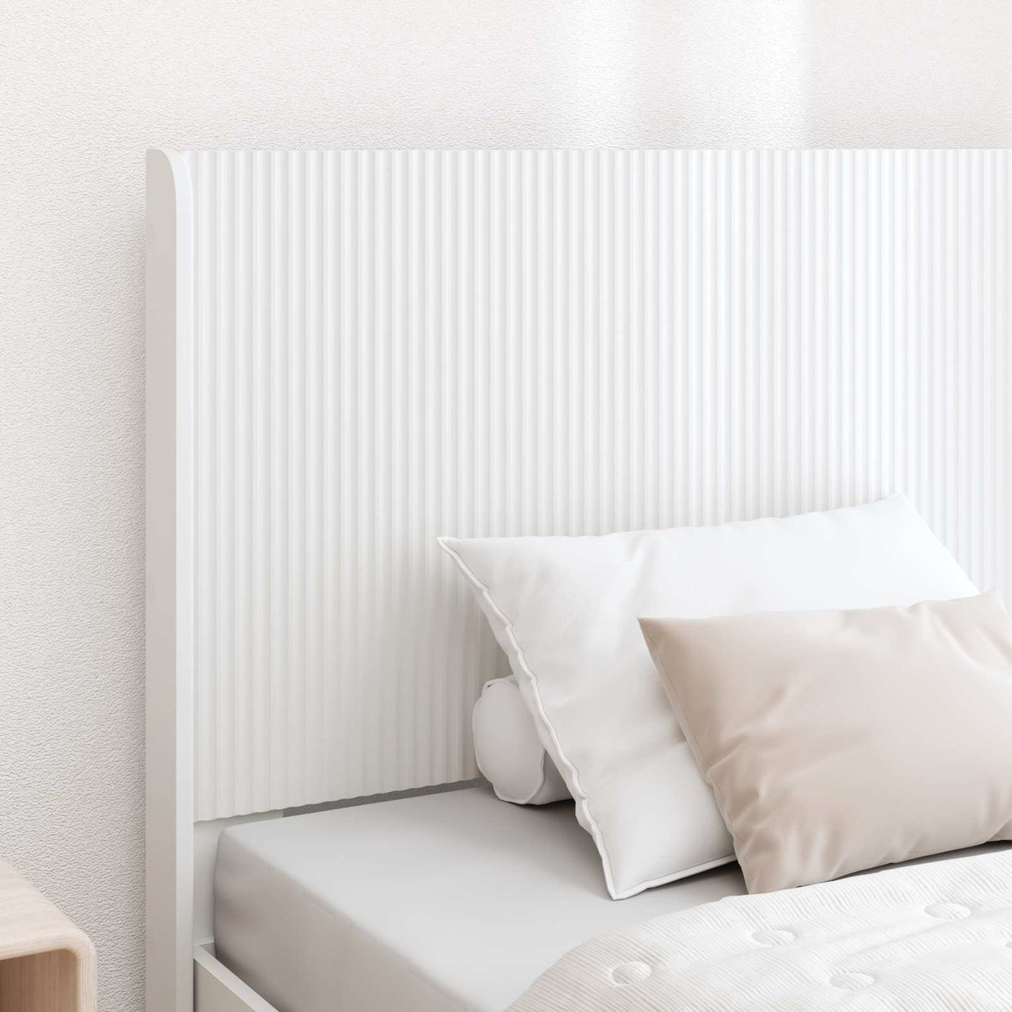 Struttura del letto con stoccaggio e testata Bianco 90 x 200 cm | homemem39